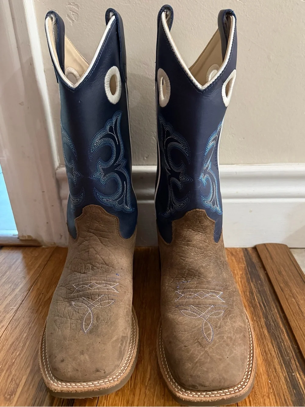 Boys Old West Brown Cowboy Boots 6.5D